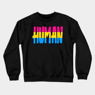 Human Pansexual Flag Crewneck Sweatshirt